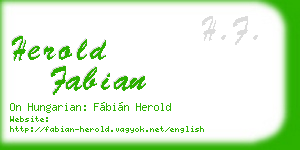 herold fabian business card